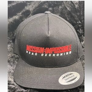 New Mission Impossible Dead Reckoning Black Snapback Baseball Hat Cap